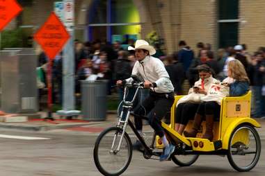 pedicab driver in Austin, Texas