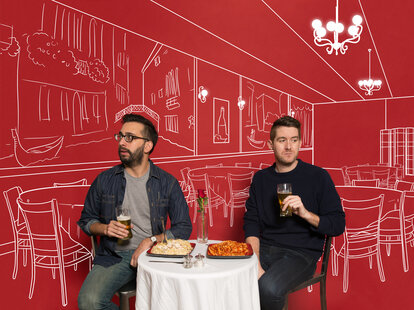 man date, bro date, male friends out to eat