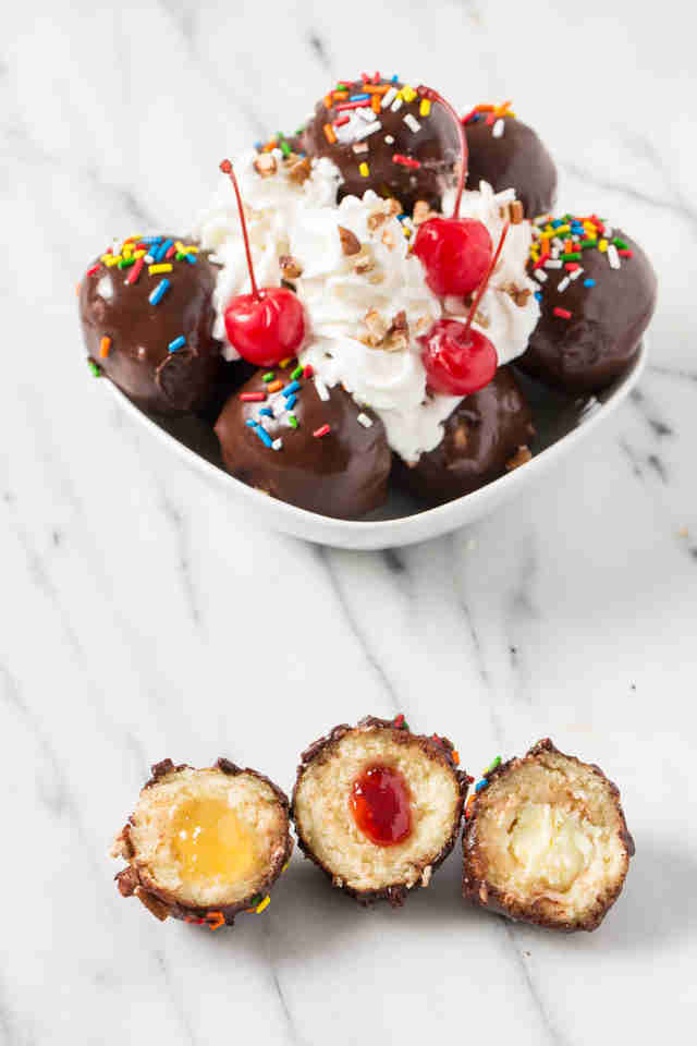 How to Make Banana Split Donut Holes - Thrillist Snack Recipes