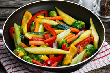 cooked vegetables, vegetables, veggies