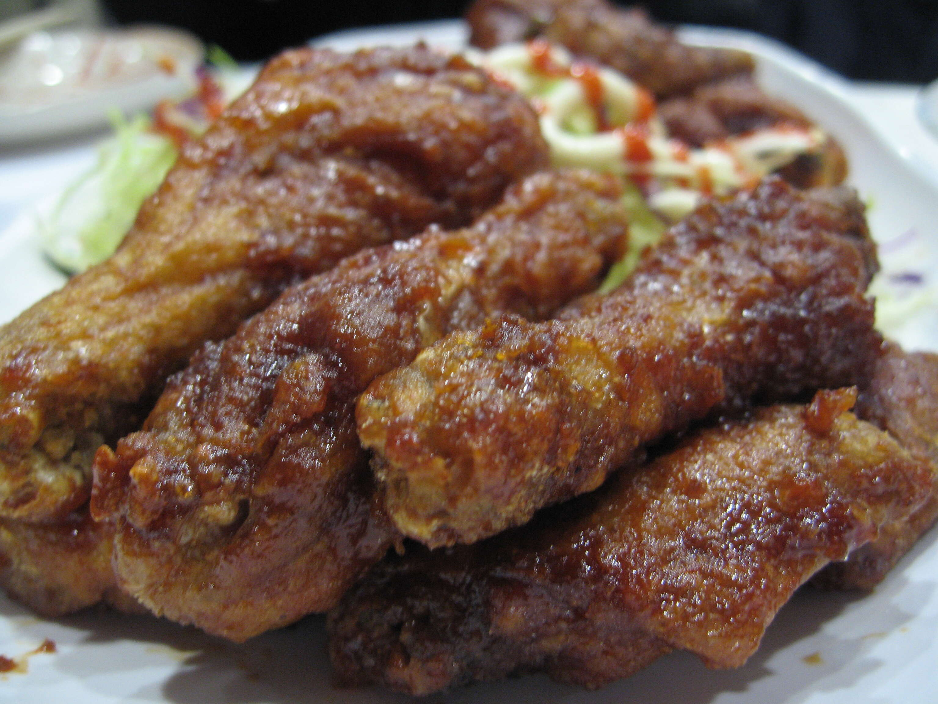 kyochon combo chicken wings close up