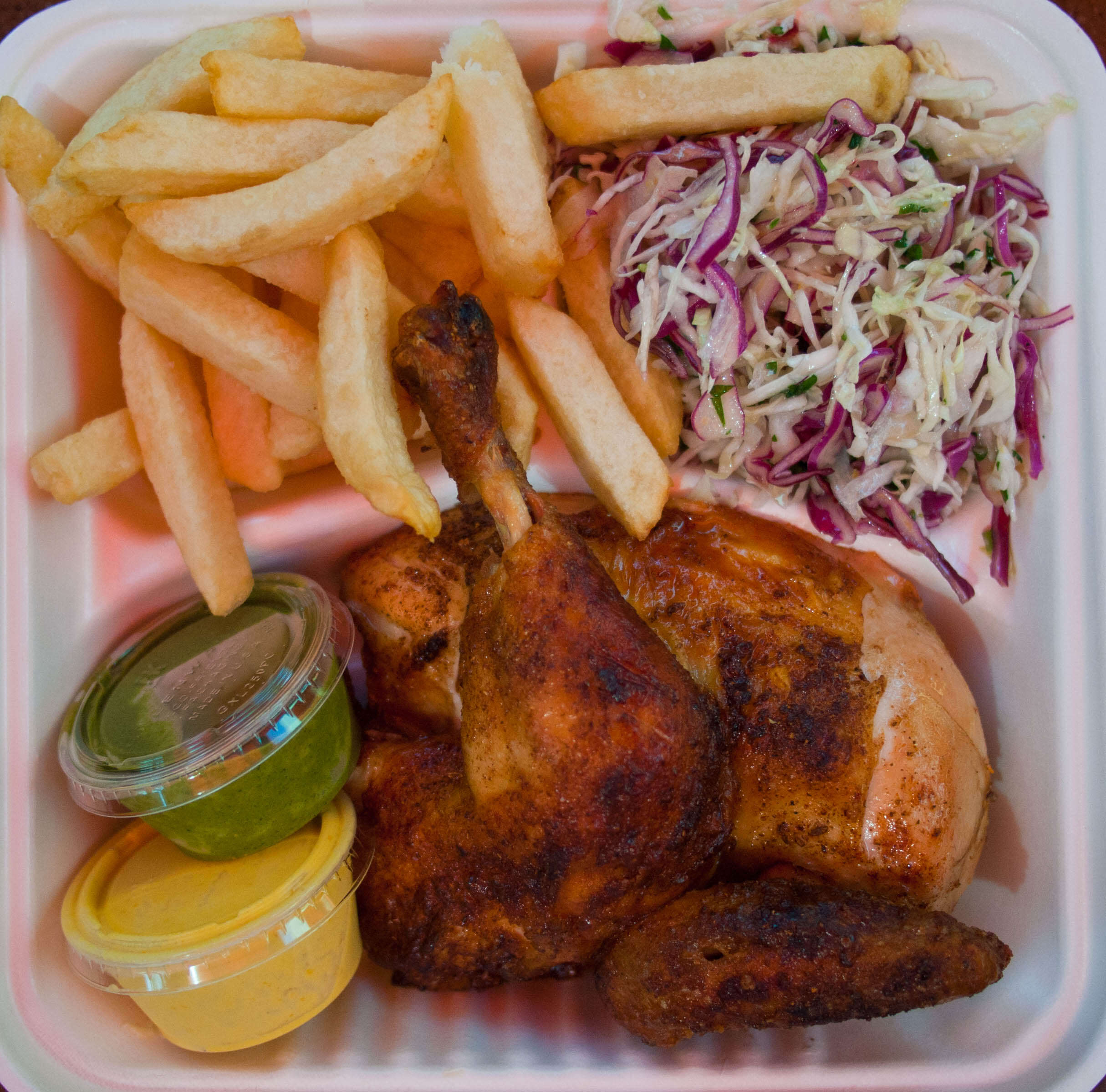 close up from Pollo a la Brasa in LA