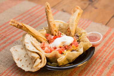 Taco Cabana steak Fajita Bowl Flautas