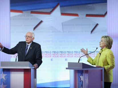 Hilary Clinton and Bernie Sanders Presidential Debate 2016