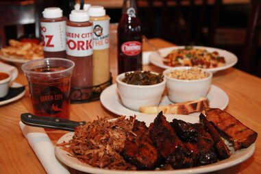 Brisket and toast ready for dinner