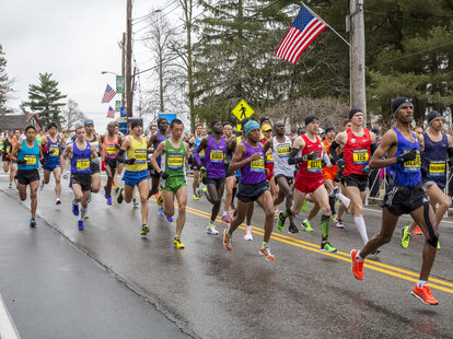 Boston Marathon runners