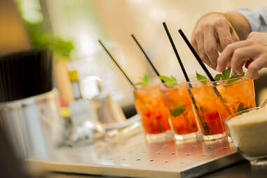 bartender making a cocktail