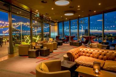 skylounge bar with view of amsterdam