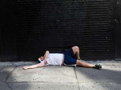 lazy person trying to work out