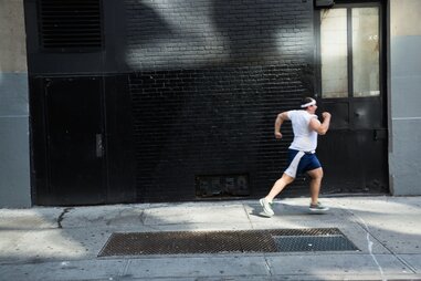 working out, running outside