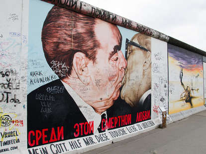East Side Gallery street art in Berlin, Germany