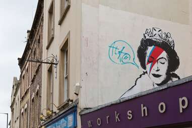 Banksy street art in Bristol, England