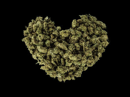 weed in the shape of a heart