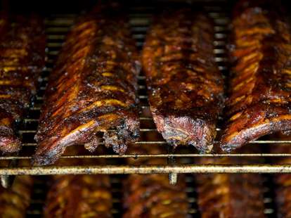 Racks of ribs at Squealers Barbeque