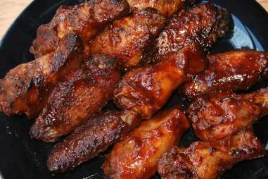 Rack of BBQ chicken wings