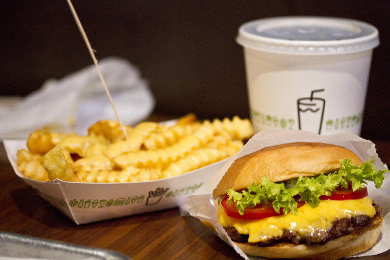Shake Shack Burger Fries Drink