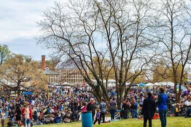 Charm City Music Festival people outside listening to music