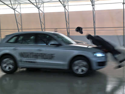 A Dummy Getting Hit by an Audi