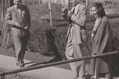  Robie Macauley with Arthur Koestler and Flannery O'Connor at Amana Colonies in Iowa