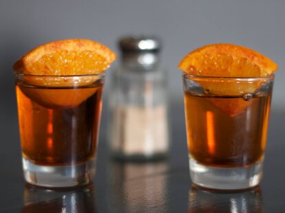two shots with orange slices and salt shaker best pop-up dinners in Chicago