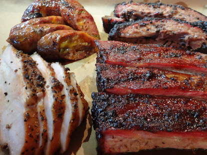 Varied cuts of meat at Hutchins BBQ