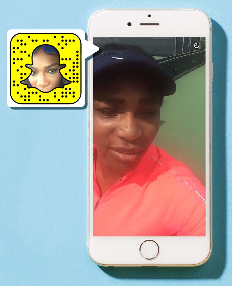 Serena Williams on Snapchat