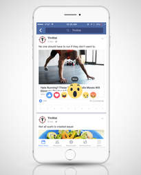 screenshot of Facebook Reactions on iPhone 6s