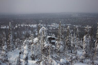 Ivalo Finland is like a snow globe.