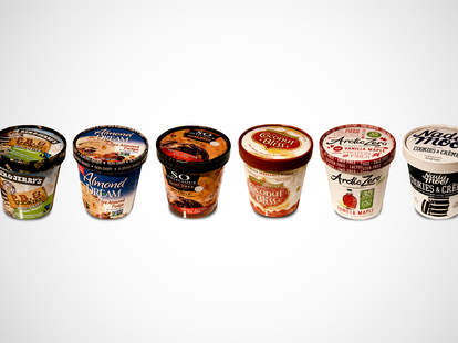 Non-dairy ice cream in a row