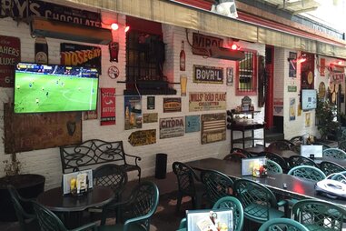 tables outside at The Irish Bank