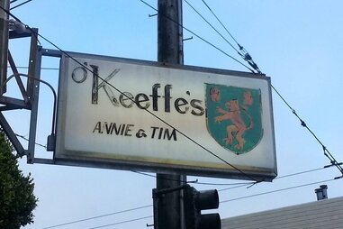 o’keefe’s bar sign