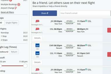 Flights from JFK to Norway