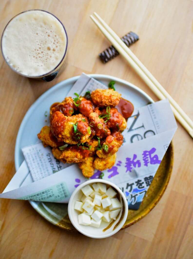 Quacky mountain oysters at Yusho