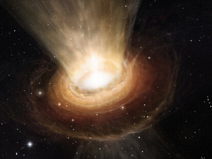 surroundings of supermassive black hole