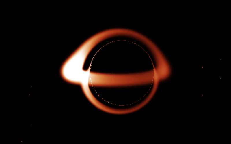 black hole with bending light