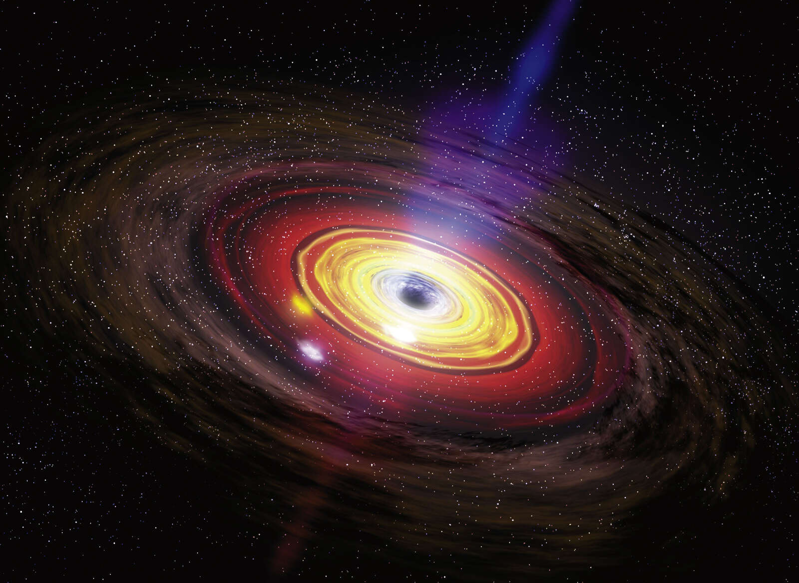 rendering of a black hole