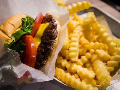 shake shack burger and fries