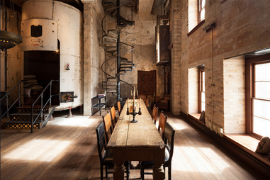 long wooden table at Sternewirth