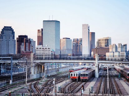boston mbta skyline cityscape