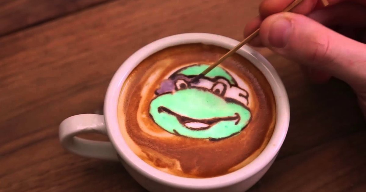 Watch This Barista Make 'Ninja Turtles' Latte Art Thrillist