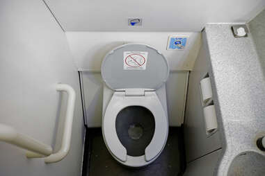 airplane bathroom toilet