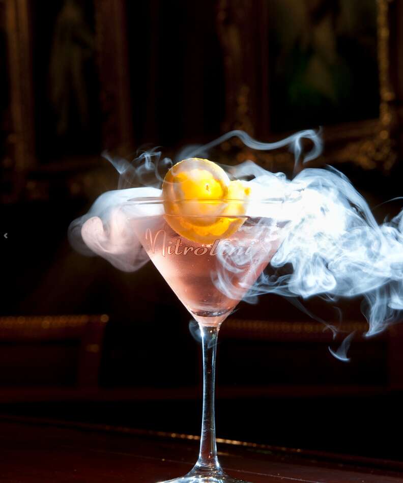 Champagne Nitrotini cocktail