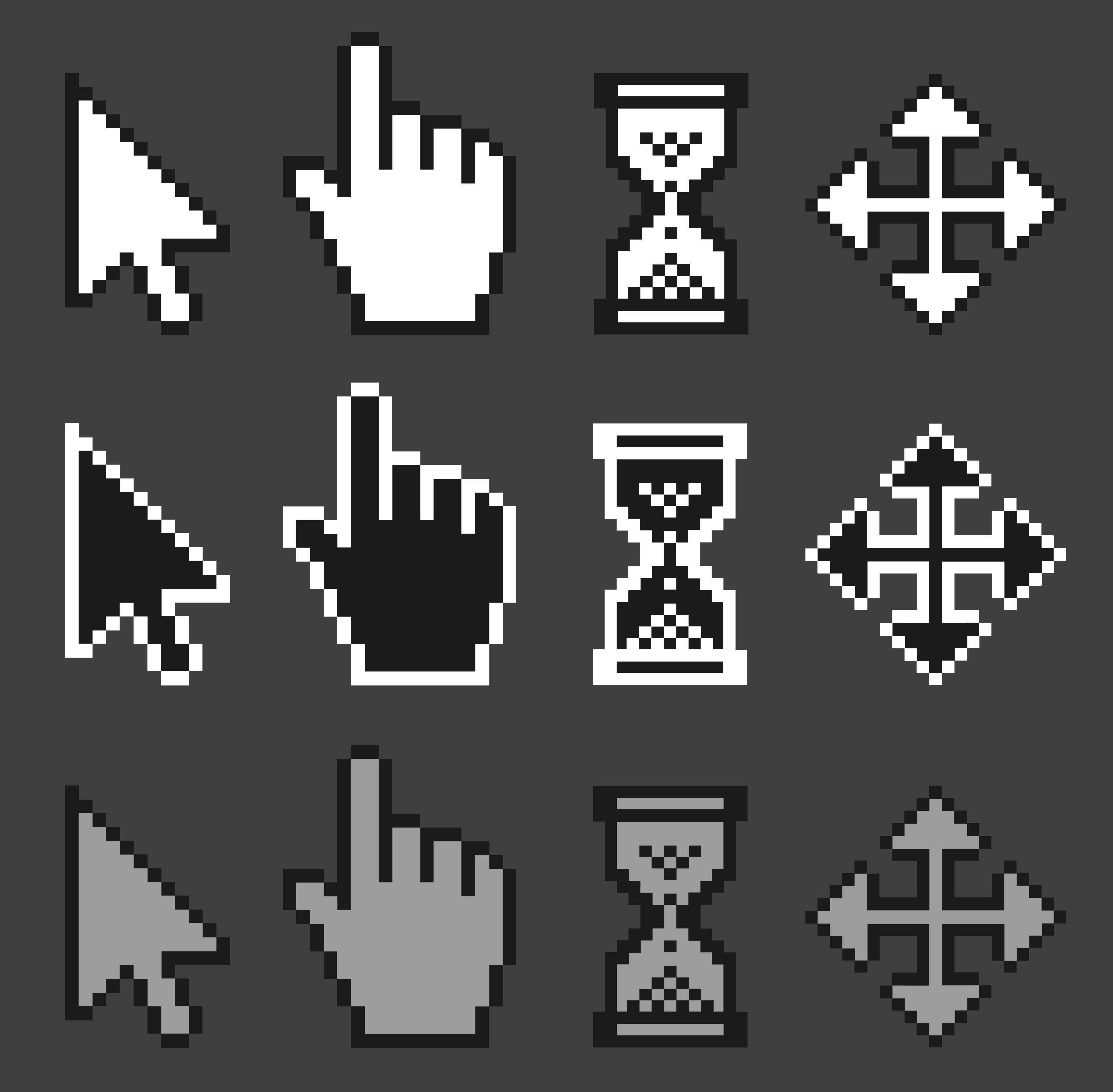 pixelated mouse cursors