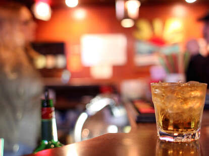 whisky on the rocks, dive bar