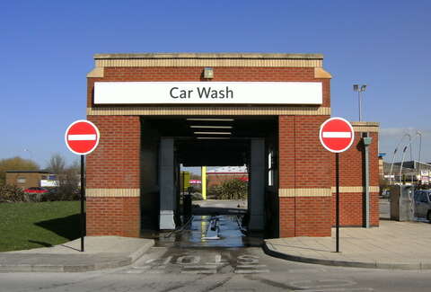 car getting washed