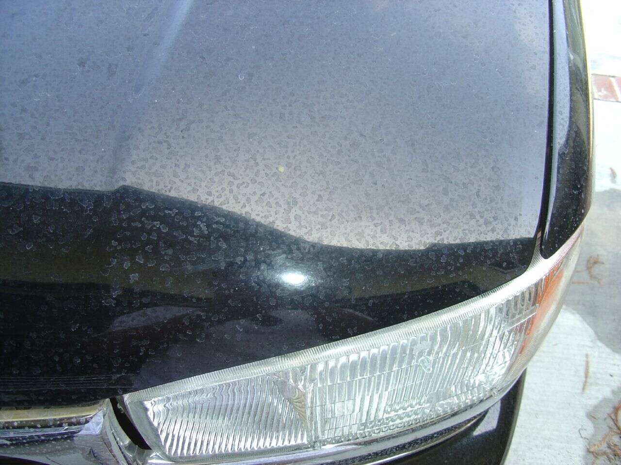 Water spots on a car