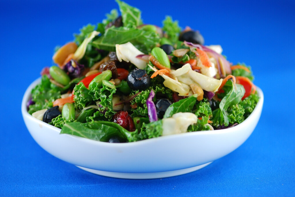 salad with blueberries and nuts
