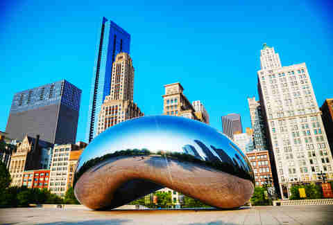 chicago downtown public art skyline