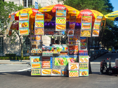 hot dog cart