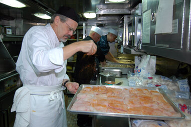 submarine chef seasoning chicken